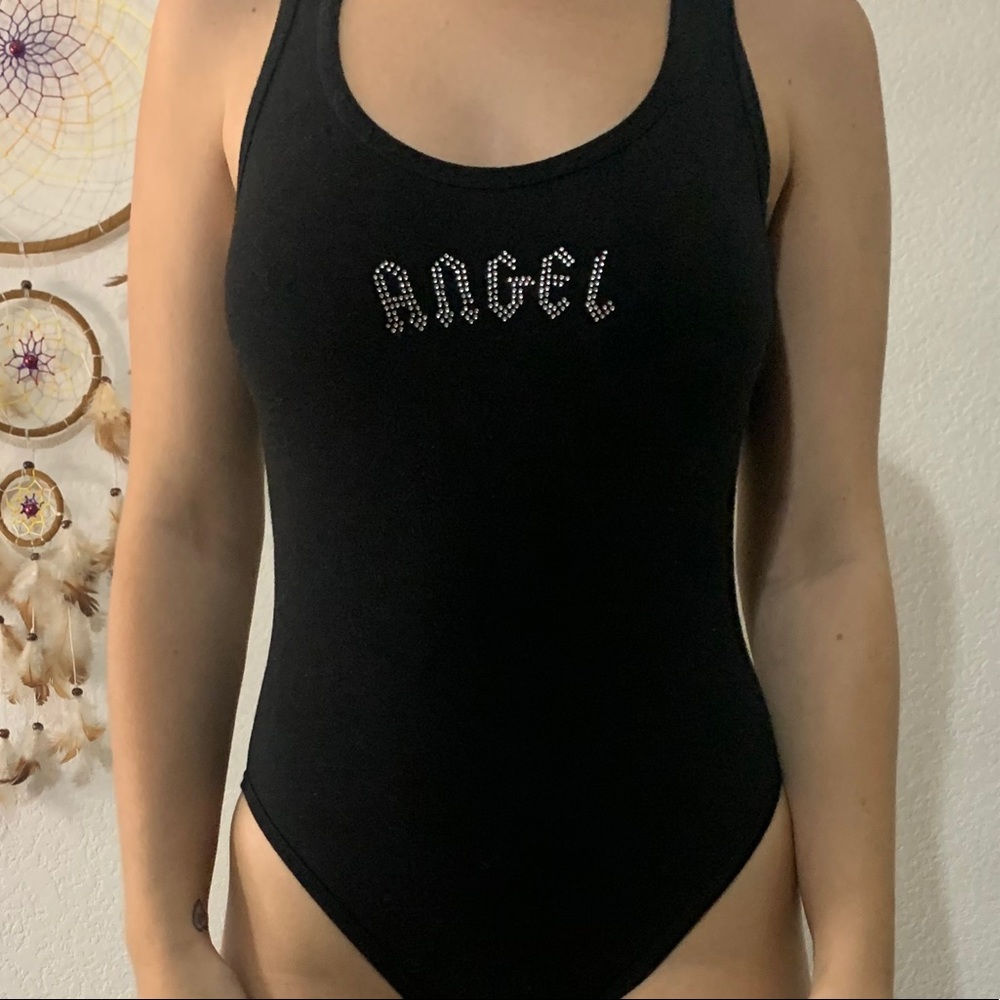 Black low back bodysuit